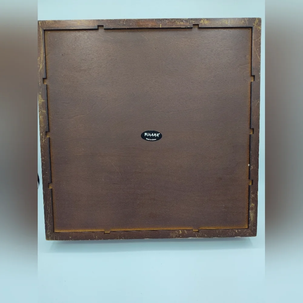 Vintage Wooden Jewelry Organizer Case w/ Hidden Doors & Compartments